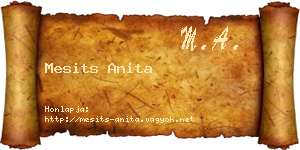 Mesits Anita névjegykártya